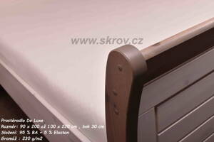 Prostěradlo De Luxe Champange,90 x 200 - 100 x 220 cm